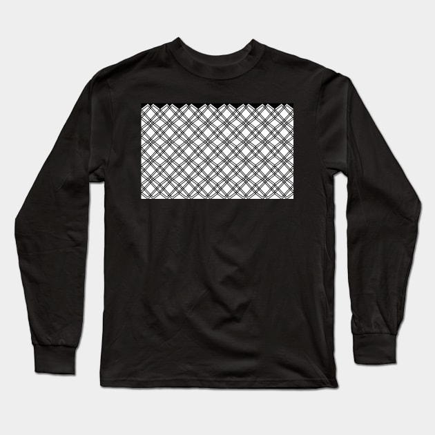 Zigzag geometric pattern - black and white. Long Sleeve T-Shirt by kerens